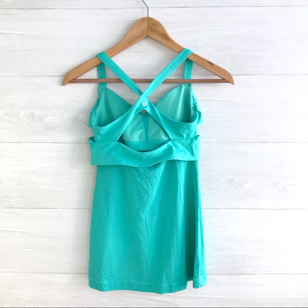 {Lululemon} Wrap It Up in Bali Breeze cross-over top tank, 6 - Picture 3 of 5